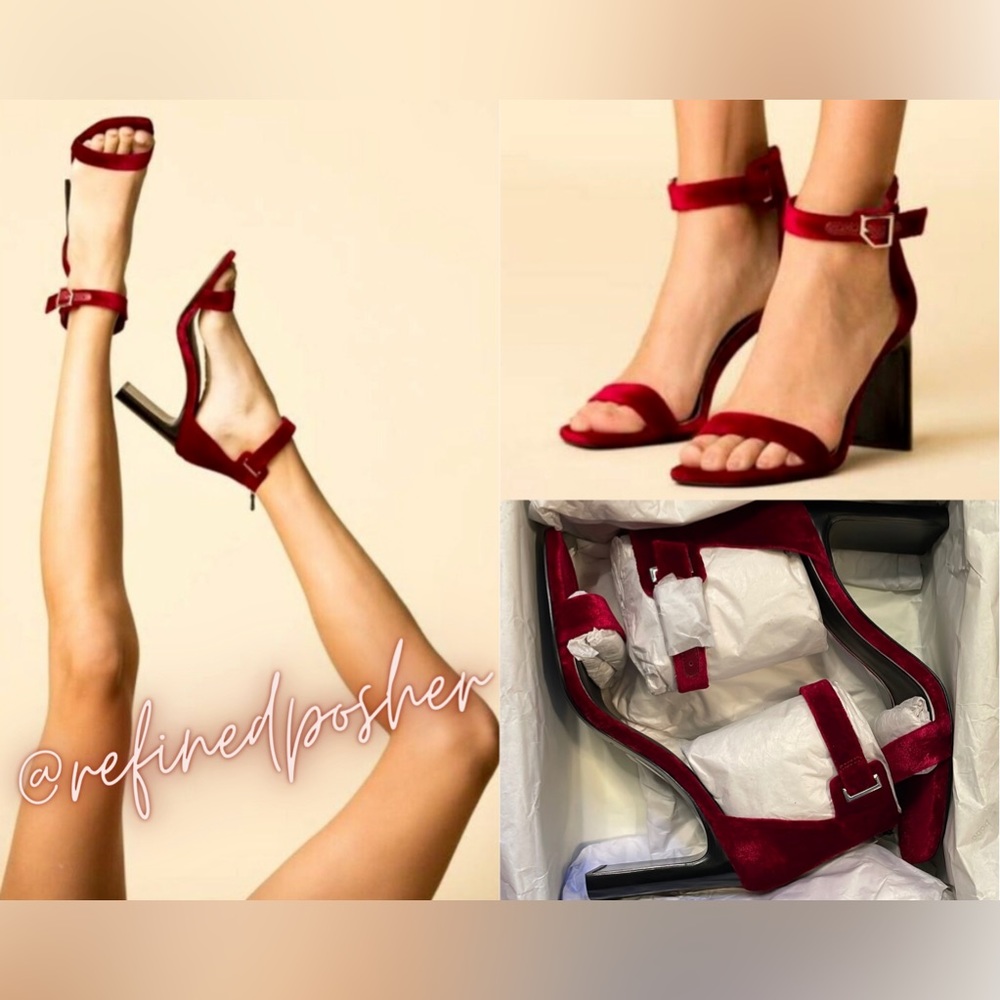 Rag & Bone Ellis Leather Sandals NIB size 8.5/38.5 Biking Red Velvet